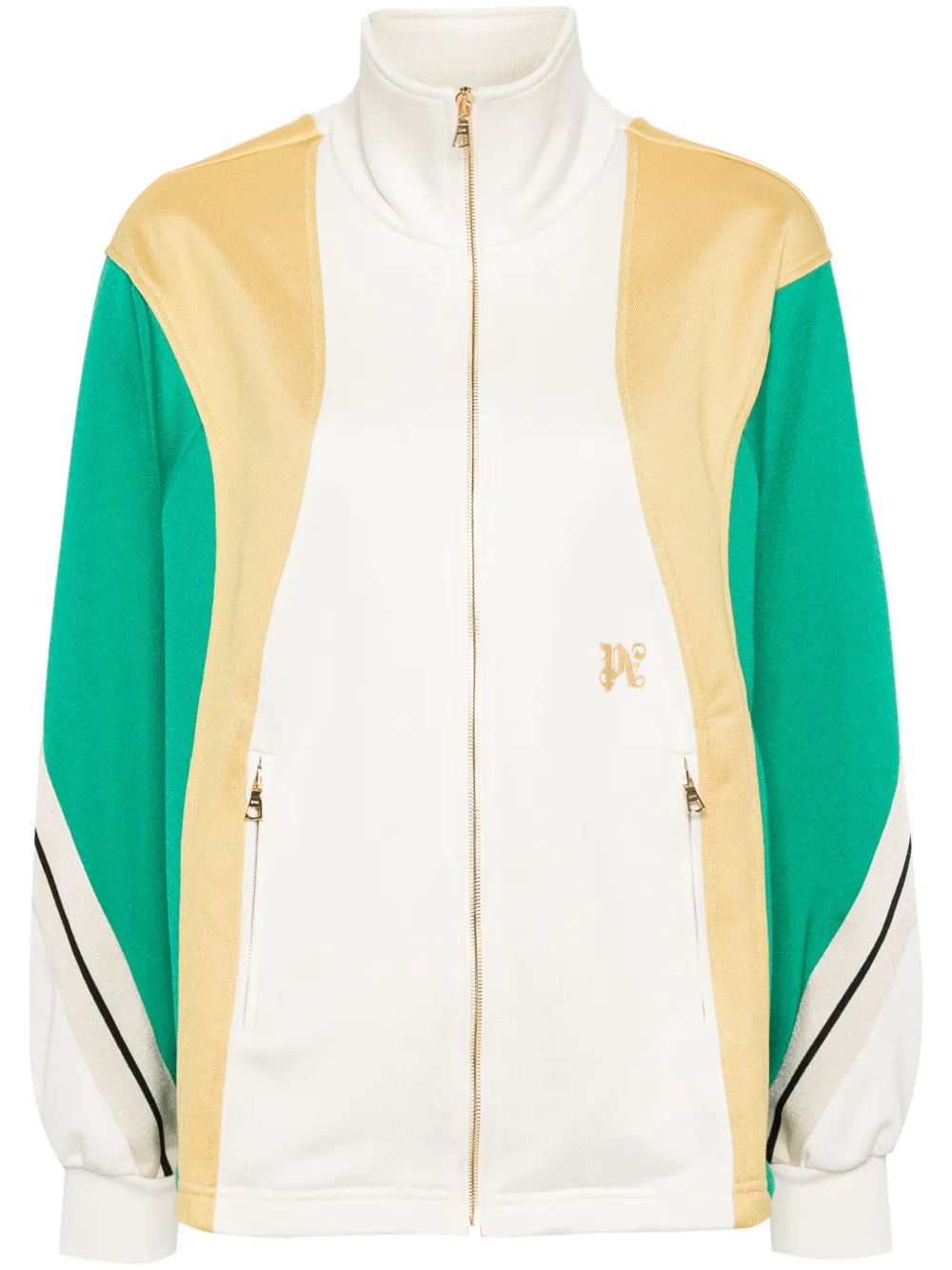 

Спортивная куртка в стиле колор-блок PALM ANGELS, белый