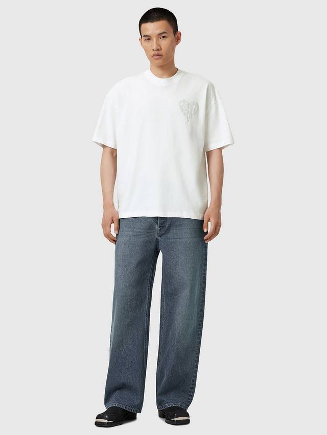 Футболка Trip Cotton с логотипом, свободного кроя, с короткими рукавами AllSaints, White Multi White — фото 3
