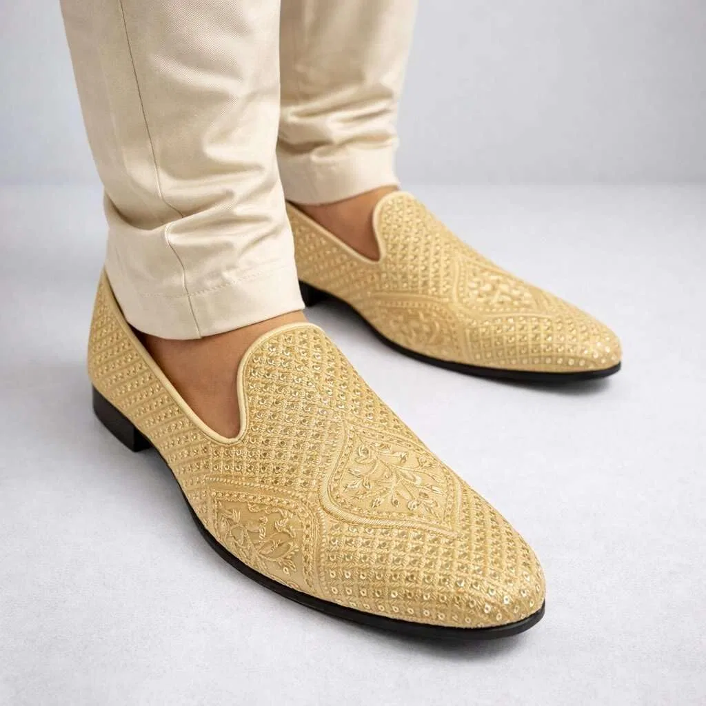 Мокасины с вышивкой Punjabi Jutti Golden Step n Style — фото 2