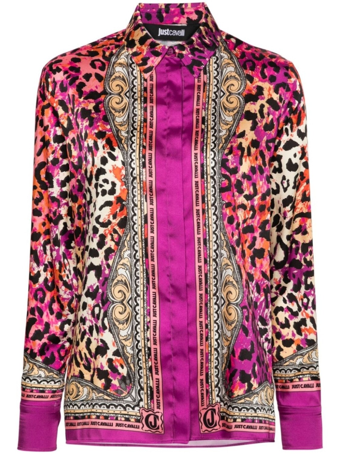 

Just Cavalli рубашка с длинными рукавами и логотипом, розовый