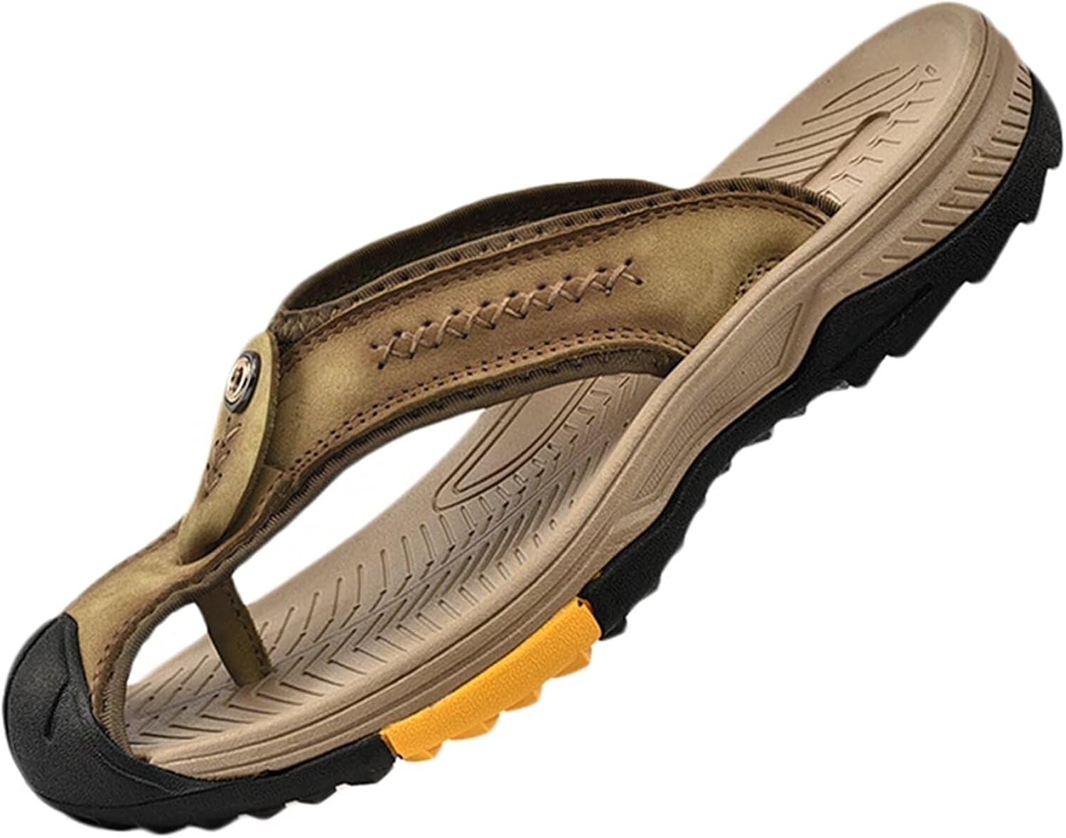 

Мужские закрытые шлепанцы HNVAVQ, кожаные прогулочные сандалии, спортивные тапочки, водонепроницаемая обувь для пляжа, B