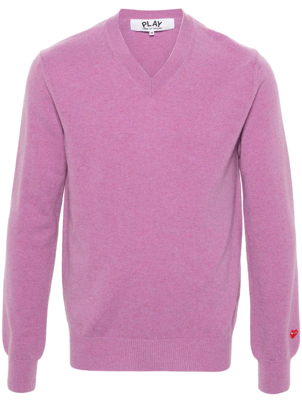 

Шерстяной джемпер с логотипом Comme Des Garçons Play, фиолетовый