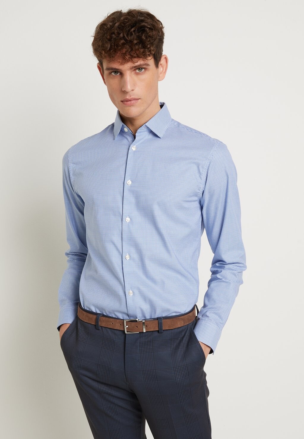 

Классическая рубашка Slhslimnew Mark Shirt Selected, цвет skyway