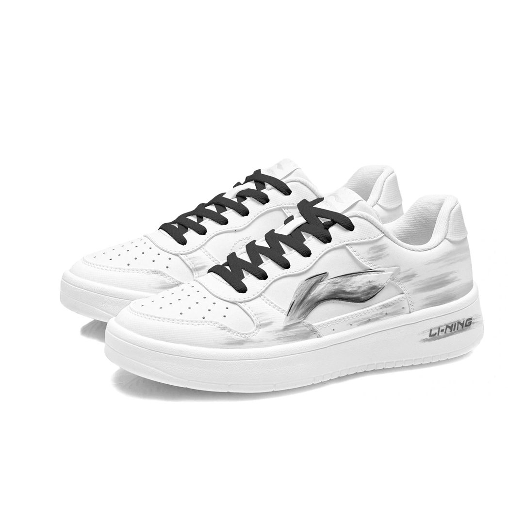 Понтонные лодки износостойкие и легкие низкие кроссовки Skateboard Shoes мужские LINING, белый — фото 3