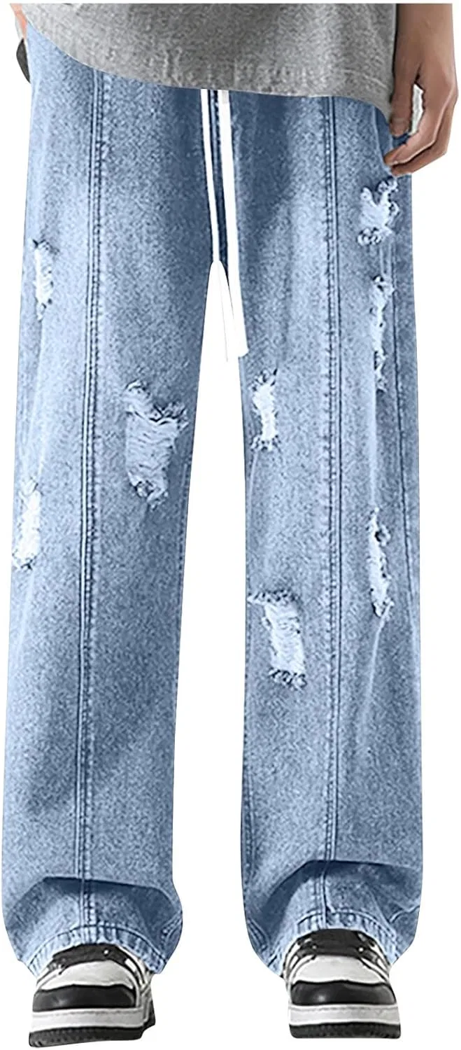 Джинсы свободные Y2K, Vintage, Light Blue