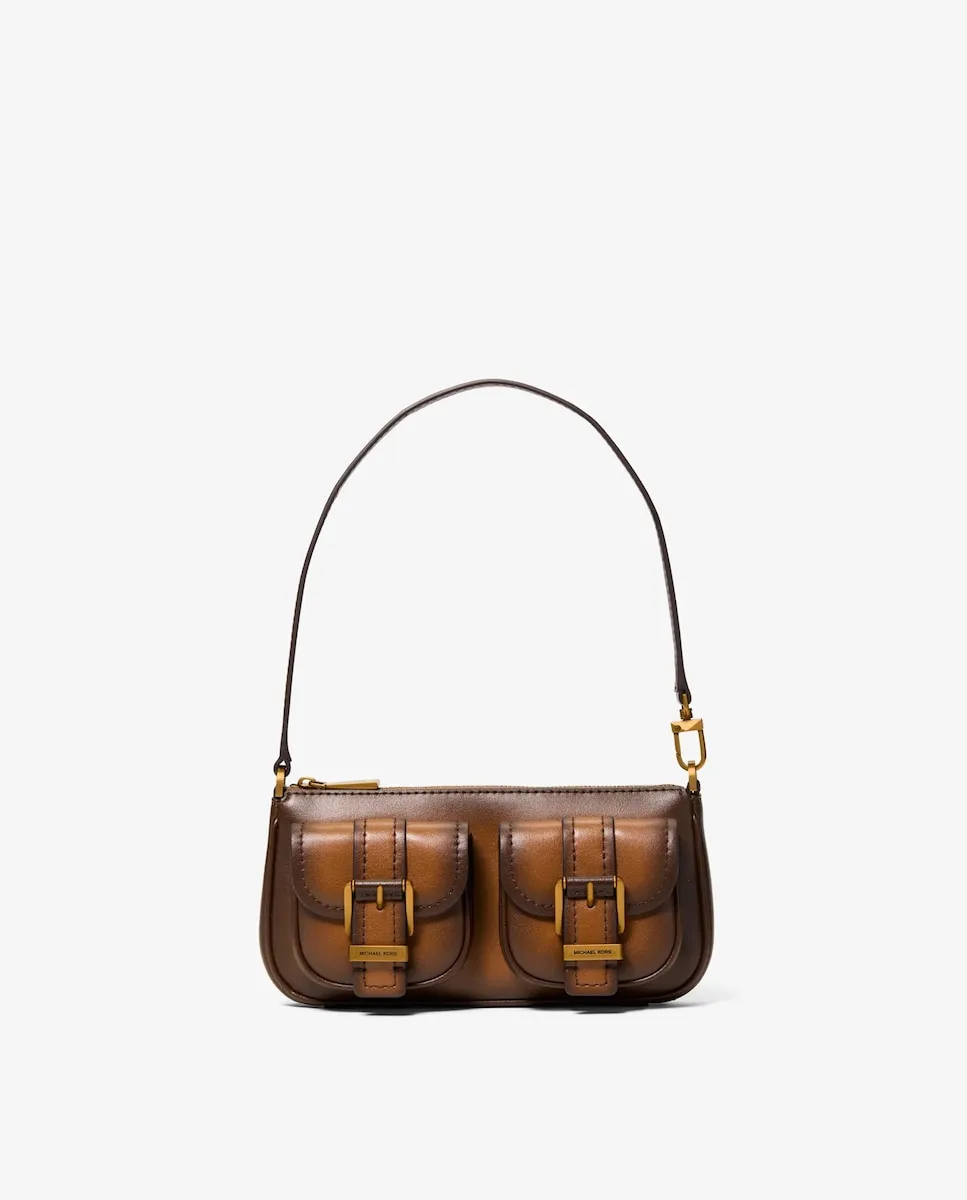 

Маленькая сумка-тоут Pochette Zoe из дубленой кожи Michael Michael Kors, коричневый