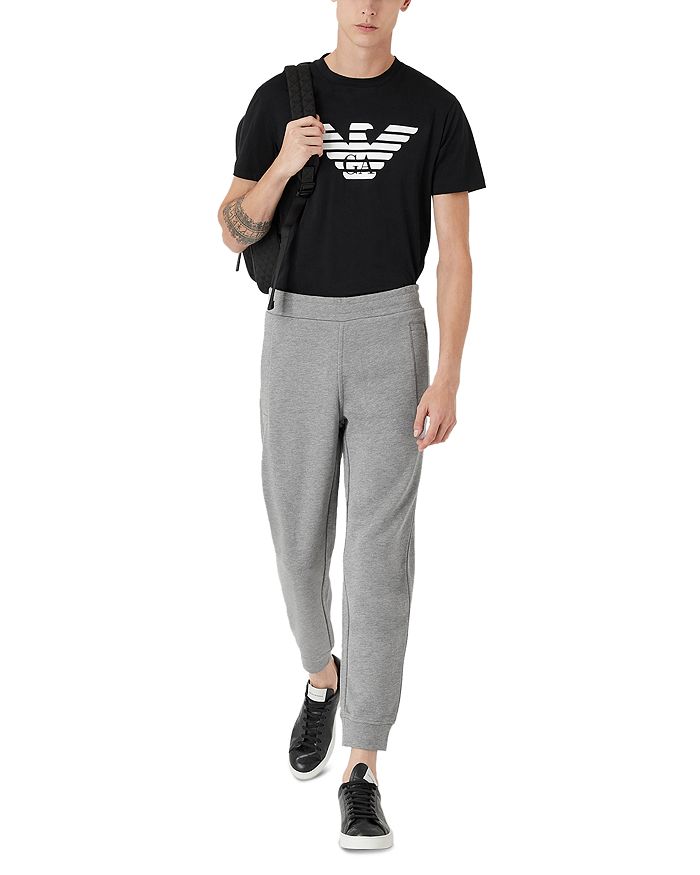 Футболка Essential с логотипом из пима-хлопка Emporio Armani, черный — фото 2