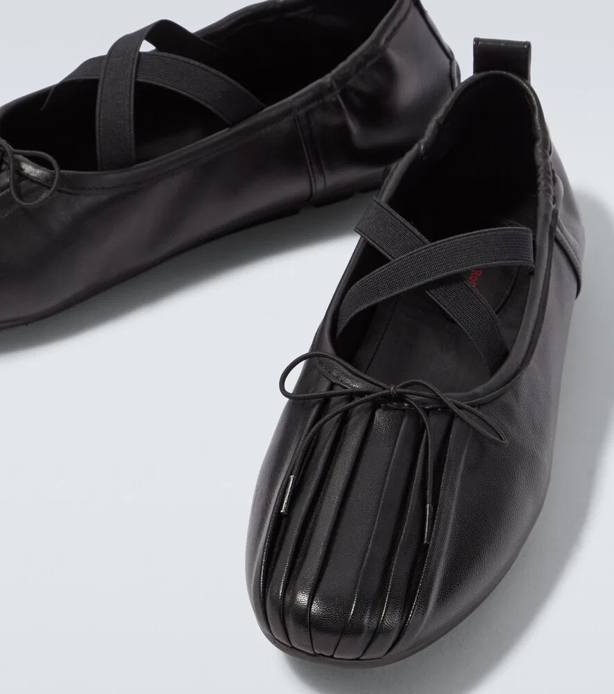 Балетки Ballerina Grip из натуральной кожи Simone Rocha, черный — фото 3