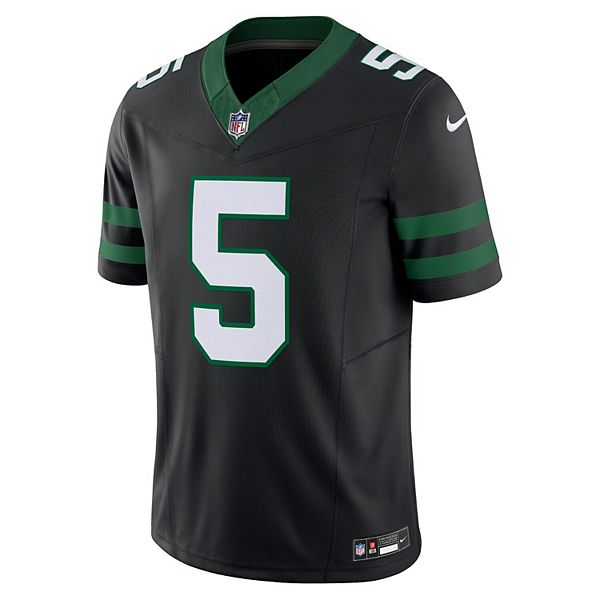 Футболка Garrett Wilson Legacy Black New York Jets Alternate Vapor FUSE Limited Nike — фото 3