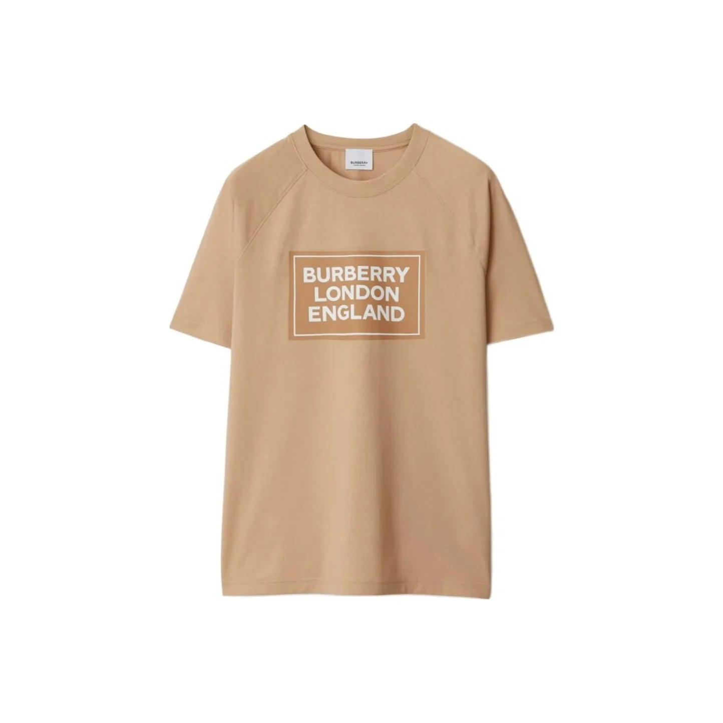 Футболка Burberry с рукавом реглан SS24, женская, мягкий рыжевато-коричневый