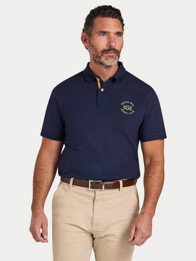 

Хлопковая поло Regular Fit Rugby Club Raging Bull, Navy