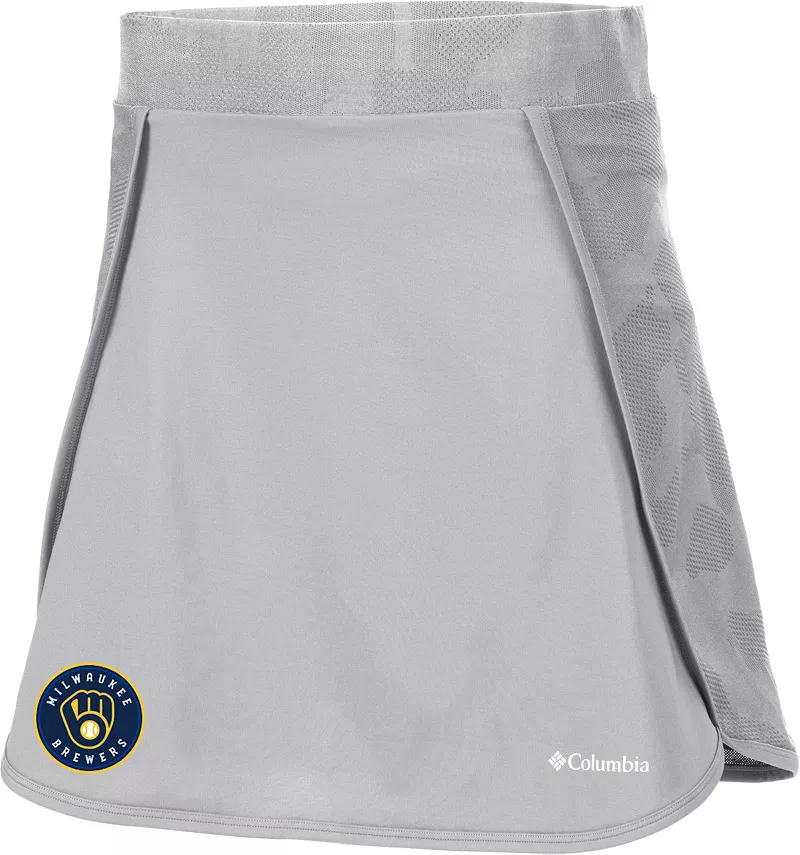 

Женская юбка Columbia Milwaukee Brewers Omni-Wick Up Next, серый