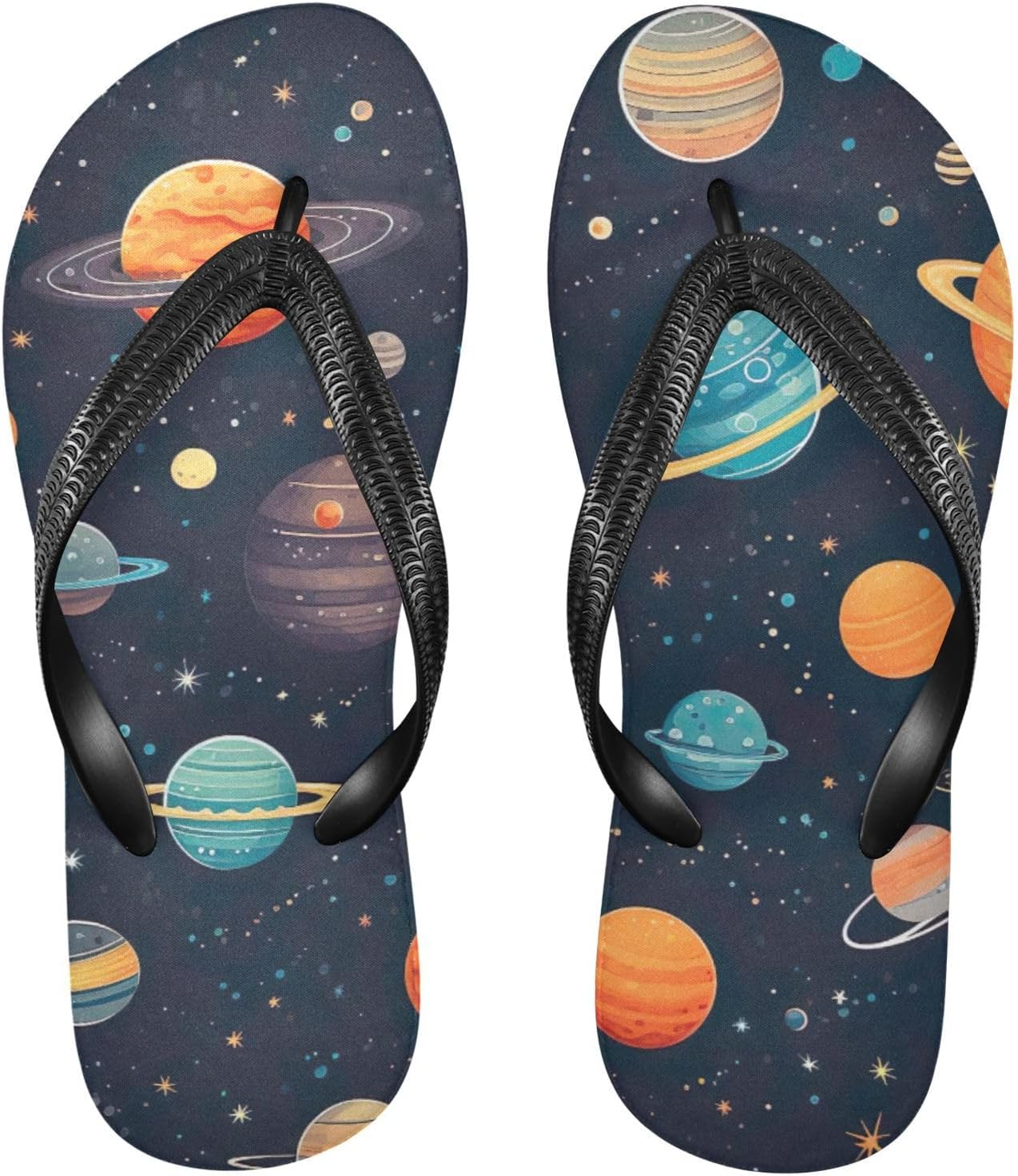 

Женские и мужские летние пляжные шлепанцы Space Planet Galaxy, повседневные сандалии для душа Kfbe