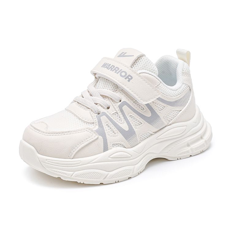 Детские кроссовки для бега Low top с амортизацией, дышащие, легкие и устойчивые к истиранию WARRIOR, бежевый красный — фото 4