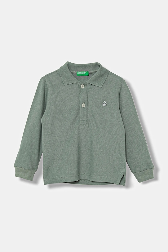

Детская хлопковая кофта с длинным рукавом United Colors Of Benetton, зеленый