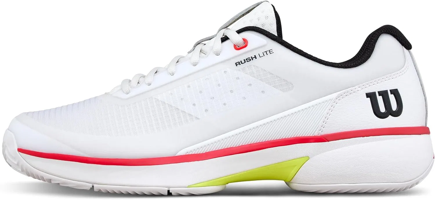 Кроссовки мужские теннисные Wilson Rush Lite 5 Clay, White/Black/Infrared