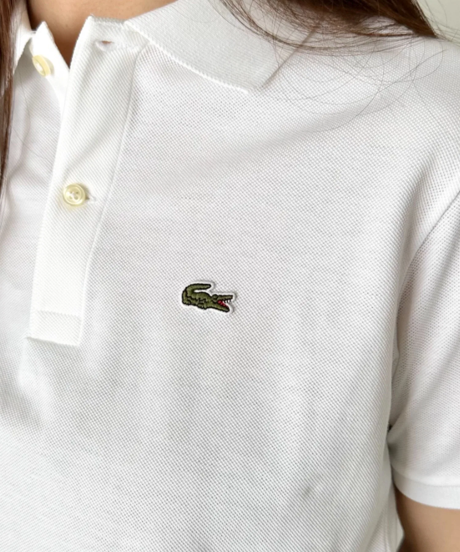 Рубашка-поло LACOSTE Petit Piqué, однотонная, синяя — фото 2