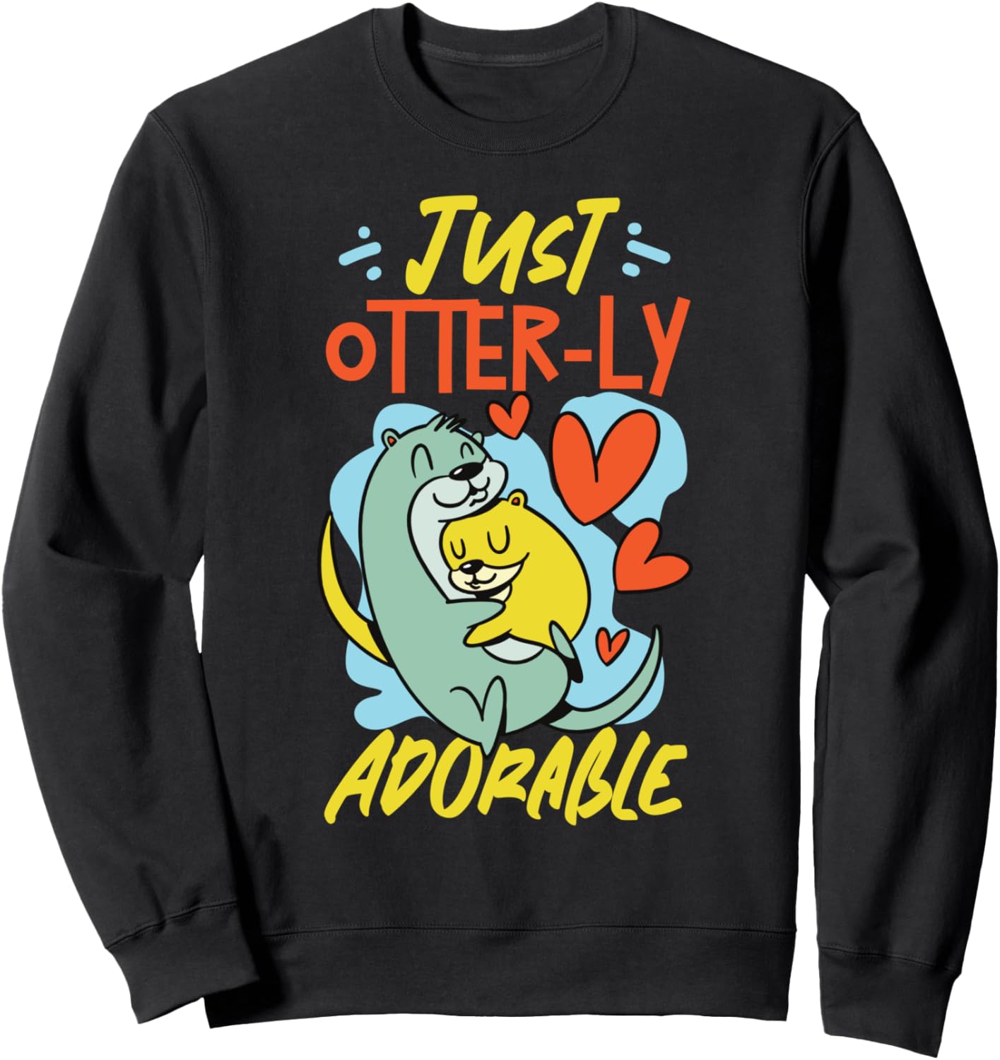 

Выдра: Просто очаровательная толстовка с изображением выдры Cute Otter Designs For Girls And Boys, черный