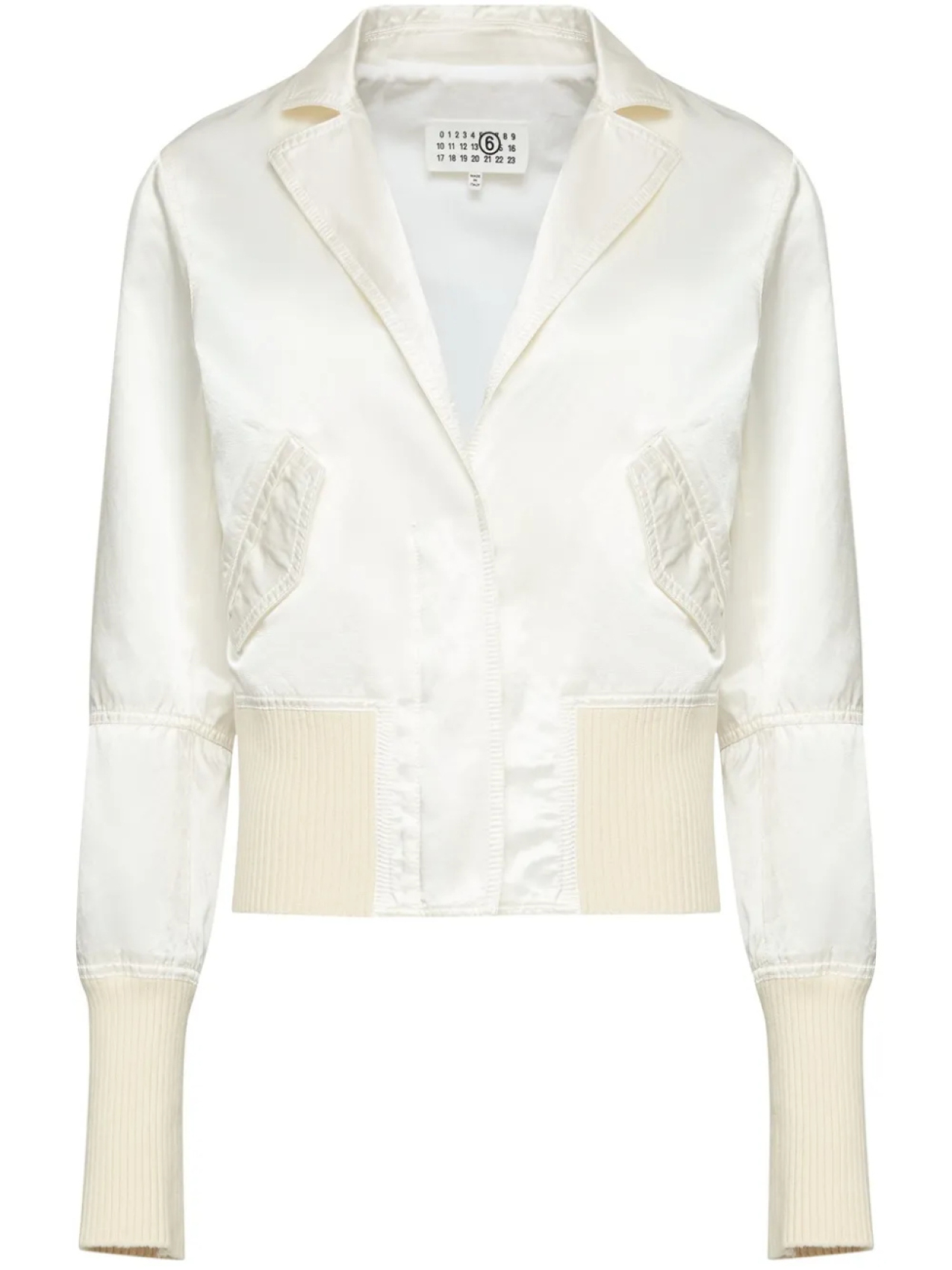 

Атласный бомбер MM6 Maison Margiela, белый