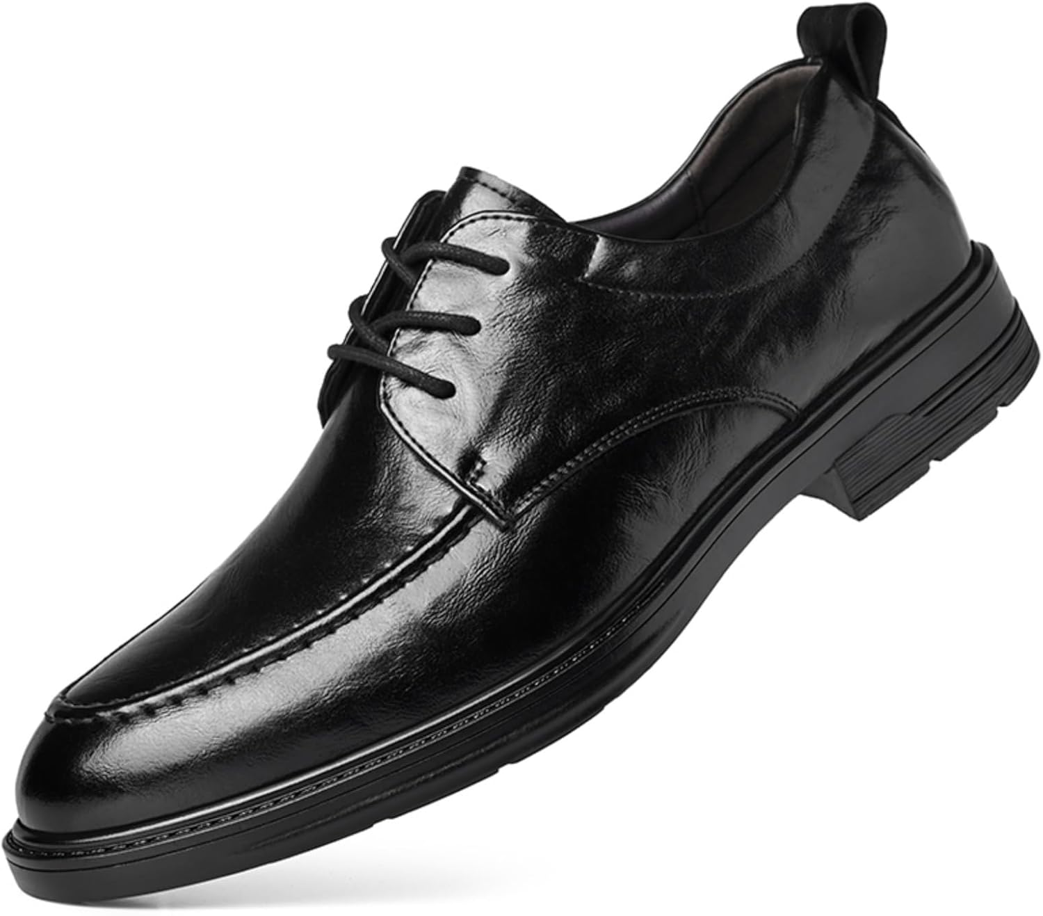 

Мужские классические кожаные оксфорды с шнуровкой, круглым носком, удобные, легкие, нескользящие, дресc-дерби для прогулок, работы в офисе, деловых встреч, ежедневных поездок, официальных мероприятий и свадебных церемоний Yrzhgdl, черный