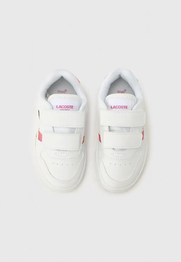 Кроссовки унисекс с т-образным зажимом Lacoste, White/Light Pink — фото 4