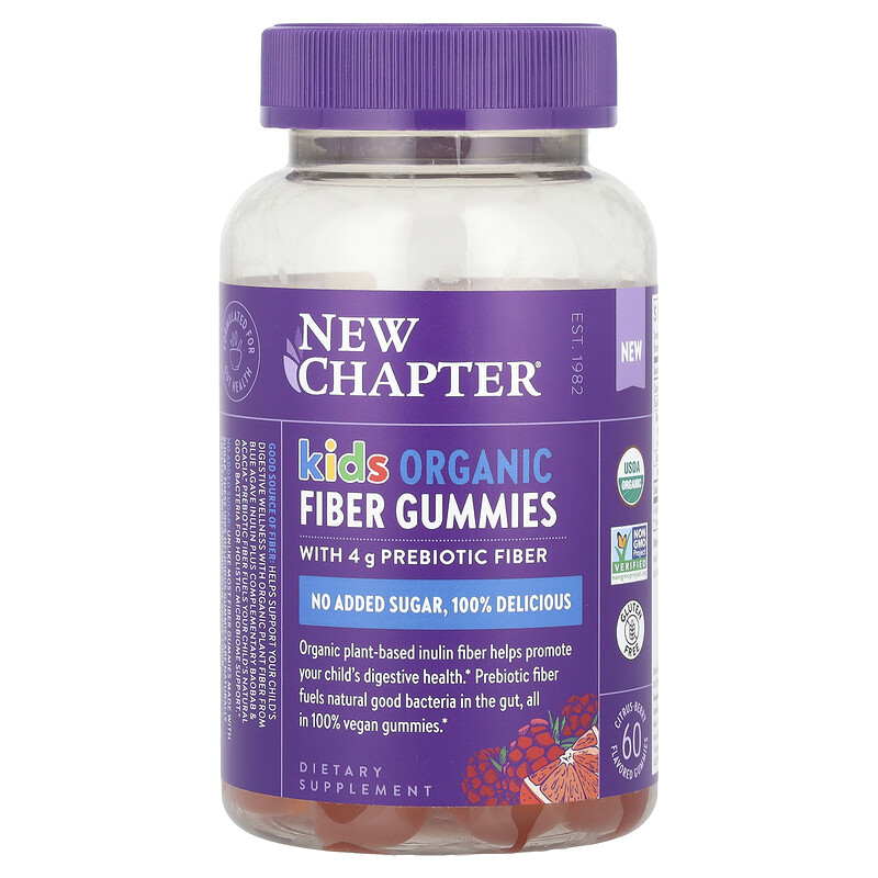 

New Chapter, Kids, Organic Fiber Gummies, Citrus-Berry, 60 Gummies