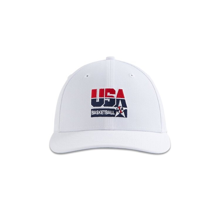 

Бейсболка Kith x New Era For USA Basketball 59FIFTY Low Profile Fitted Cap, белый