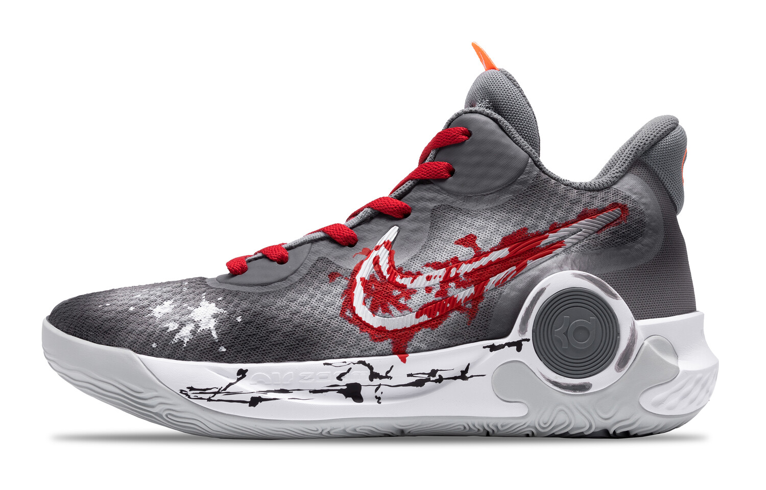 

Баскетбольные кроссовки KD Trey 5 IX Basketball Shoes Unisex Mid-Top Red Nike, серый/белый/красный