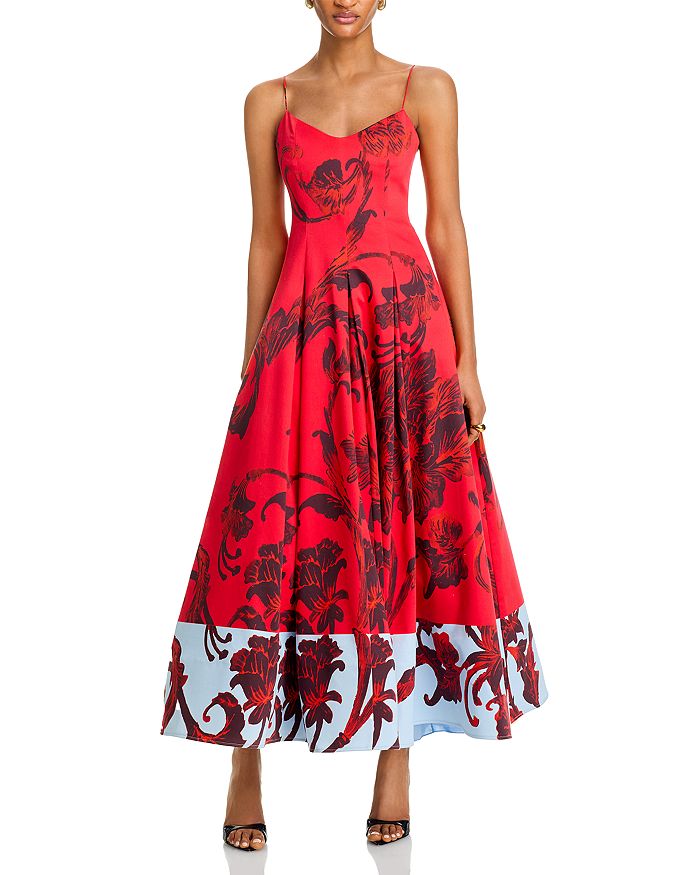 

Платье Isabelle на тонких бретелях Alice and Olivia, красный