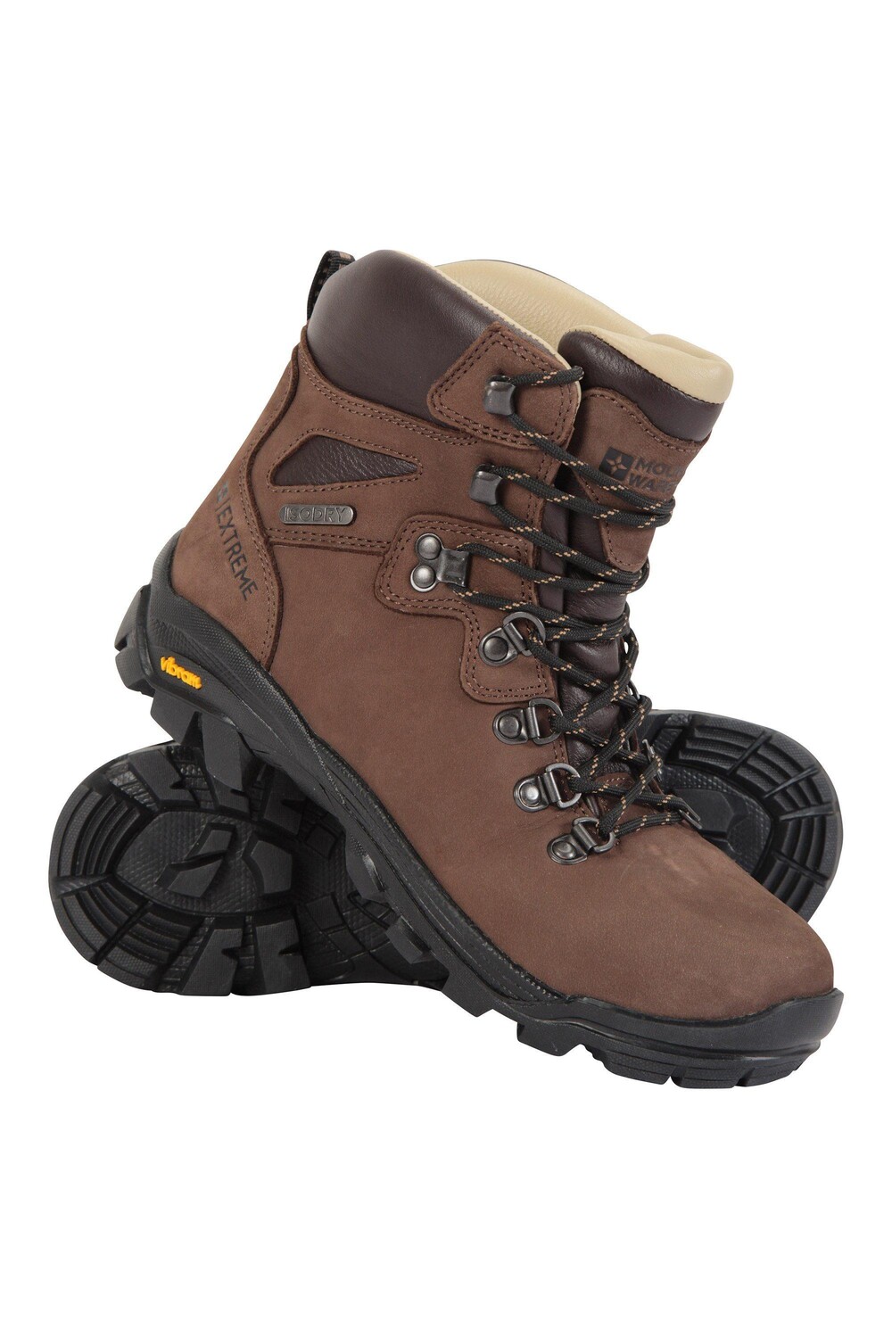 Водонепроницаемые кожаные ботинки с подошвой Vibram Grivola Odyssey Extreme Mountain Warehouse, коричневый