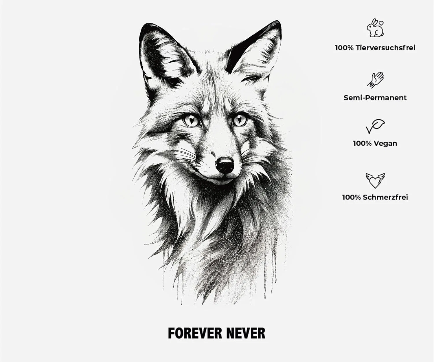 Временная татуировка «Лиса» от Forever Never Forever Never — фото 2