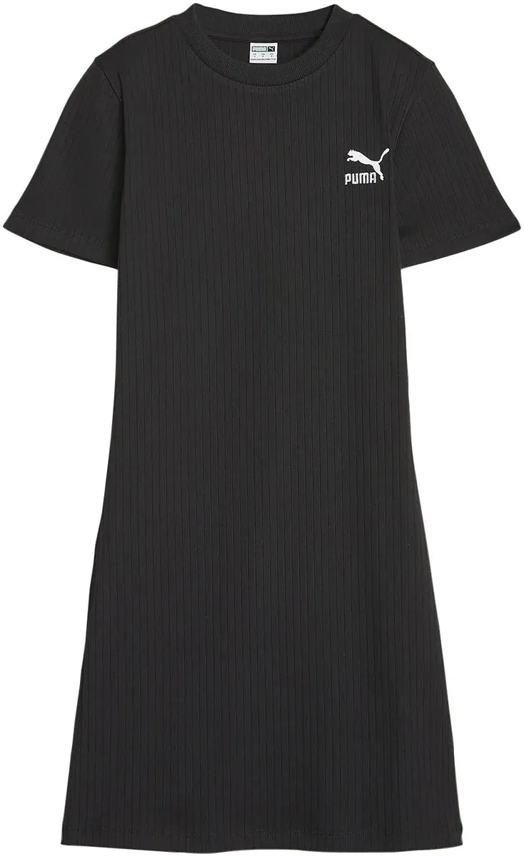 

Платье-рубашка PUMA "CLASSICS RIBBED DRESS", черный