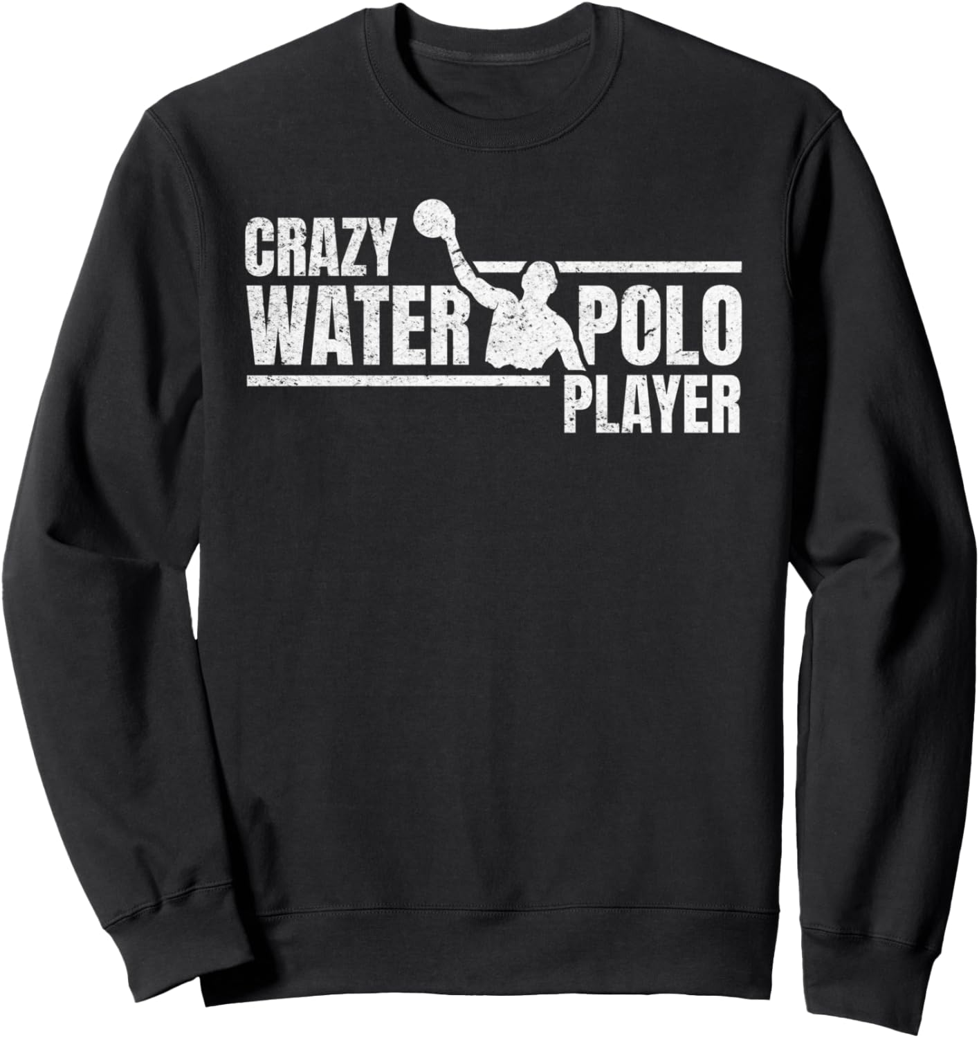

Толстовка Сумасшедший игрок в водное поло Water Polo Player, черный