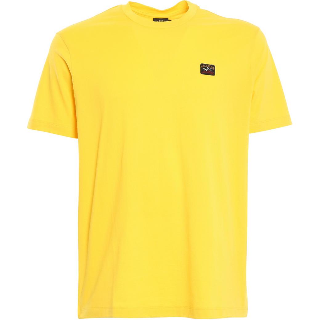 

Футболка с круглым вырезом и нашивкой-логотипом Paul & Shark, желтая