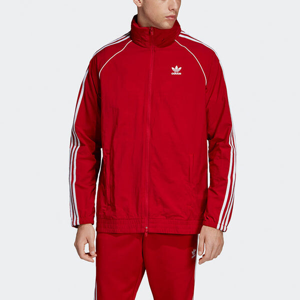 Куртка adidas originals Casual Sports Hooded Jacket Red, красный — фото 3