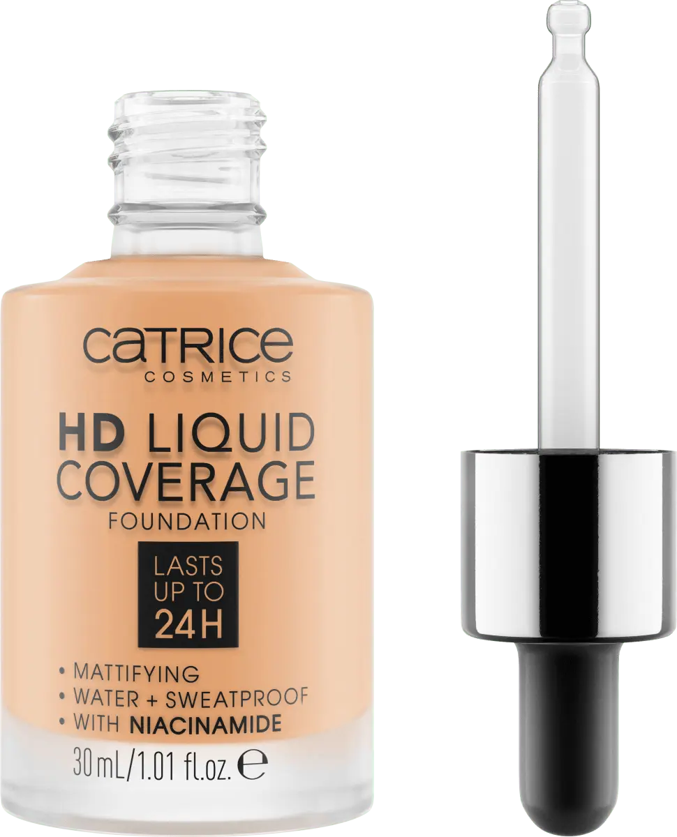 

Тональный крем Liquid HD Coverage Water 037 Golden Beige 30 мл Catrice