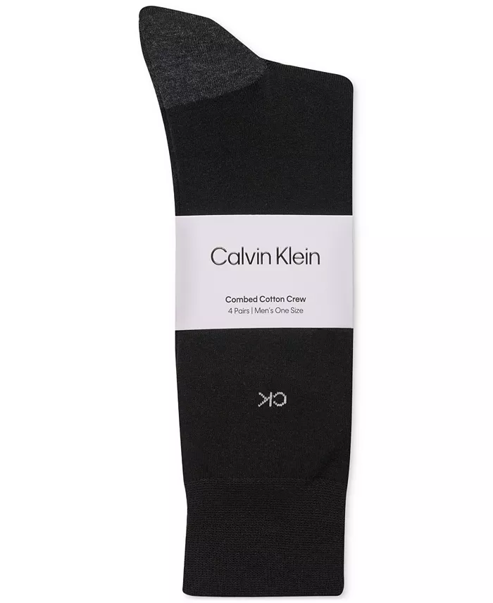 Мужские носки с пяткой и носком, 4 пары Calvin Klein, мультиколор — фото 3