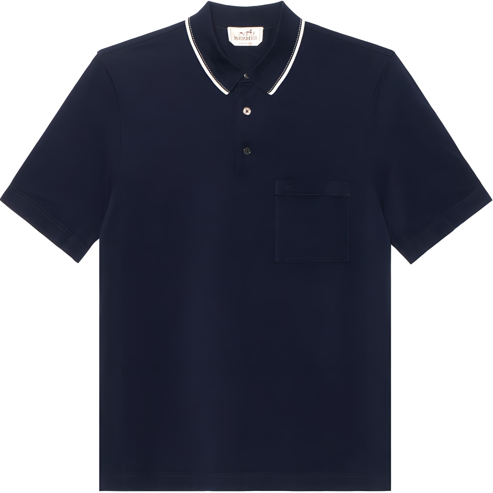 

Рубашка-поло мужская, цвет морской волны HERMES, Marine Blue