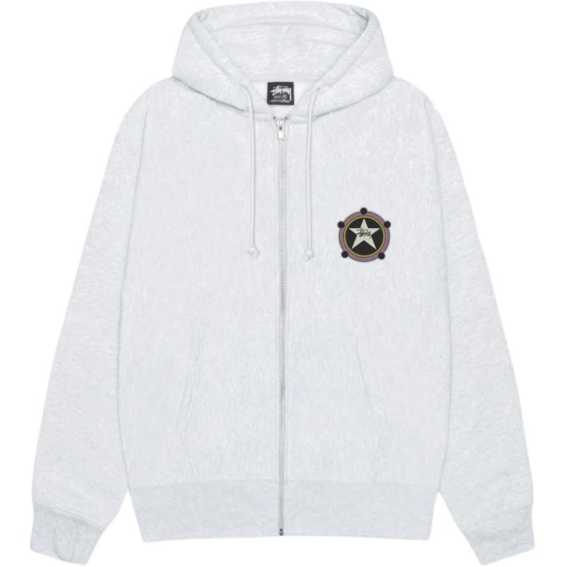 

Толстовка SS25 Ranger Zip Hoodie унисекс Stussy, серый