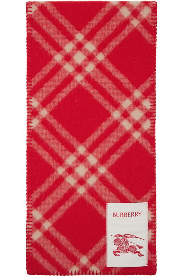 

Burberry Шерстяной шарф в красную клетку