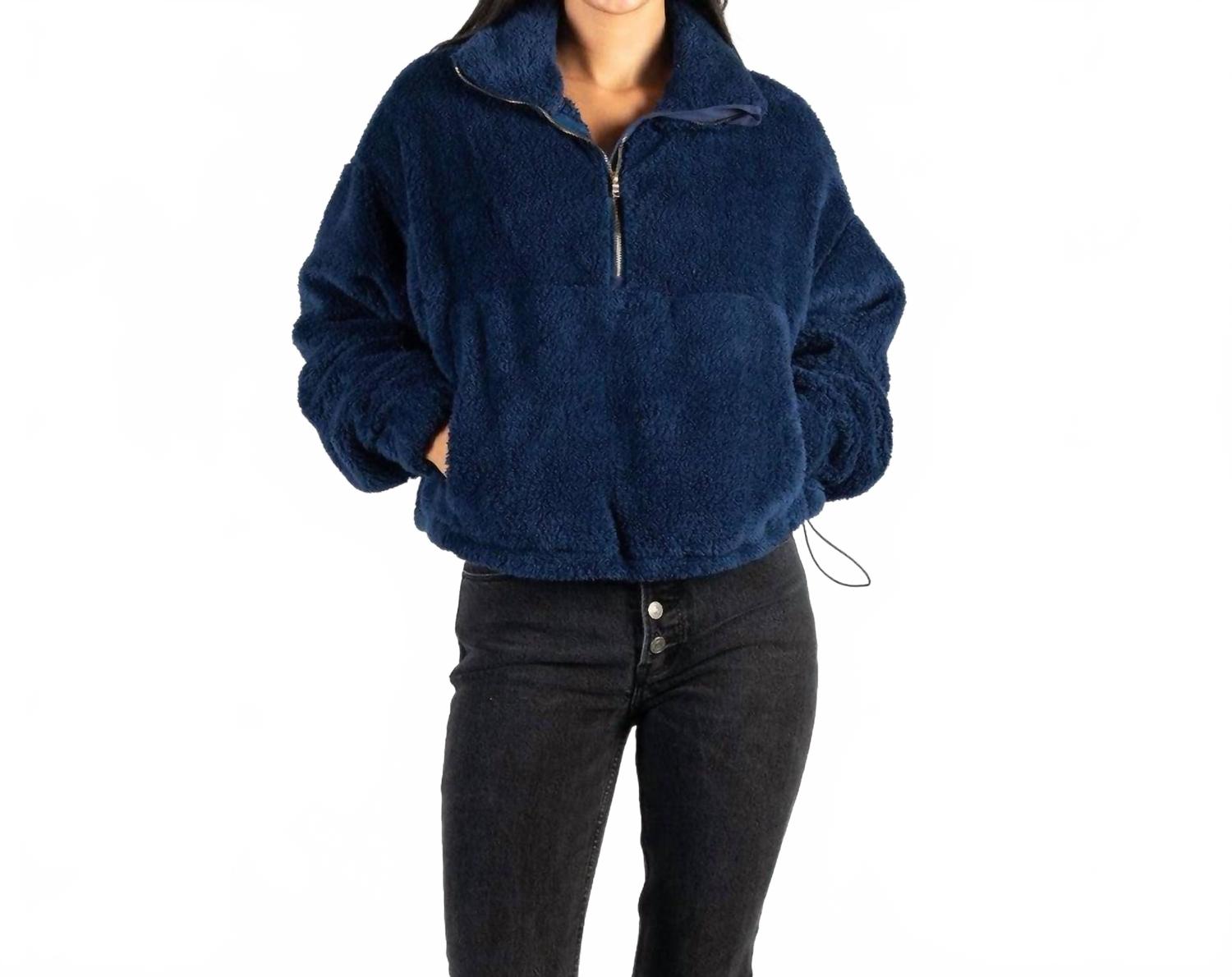 

Флисовый свитер Farrah в темно-синем цвете Before You