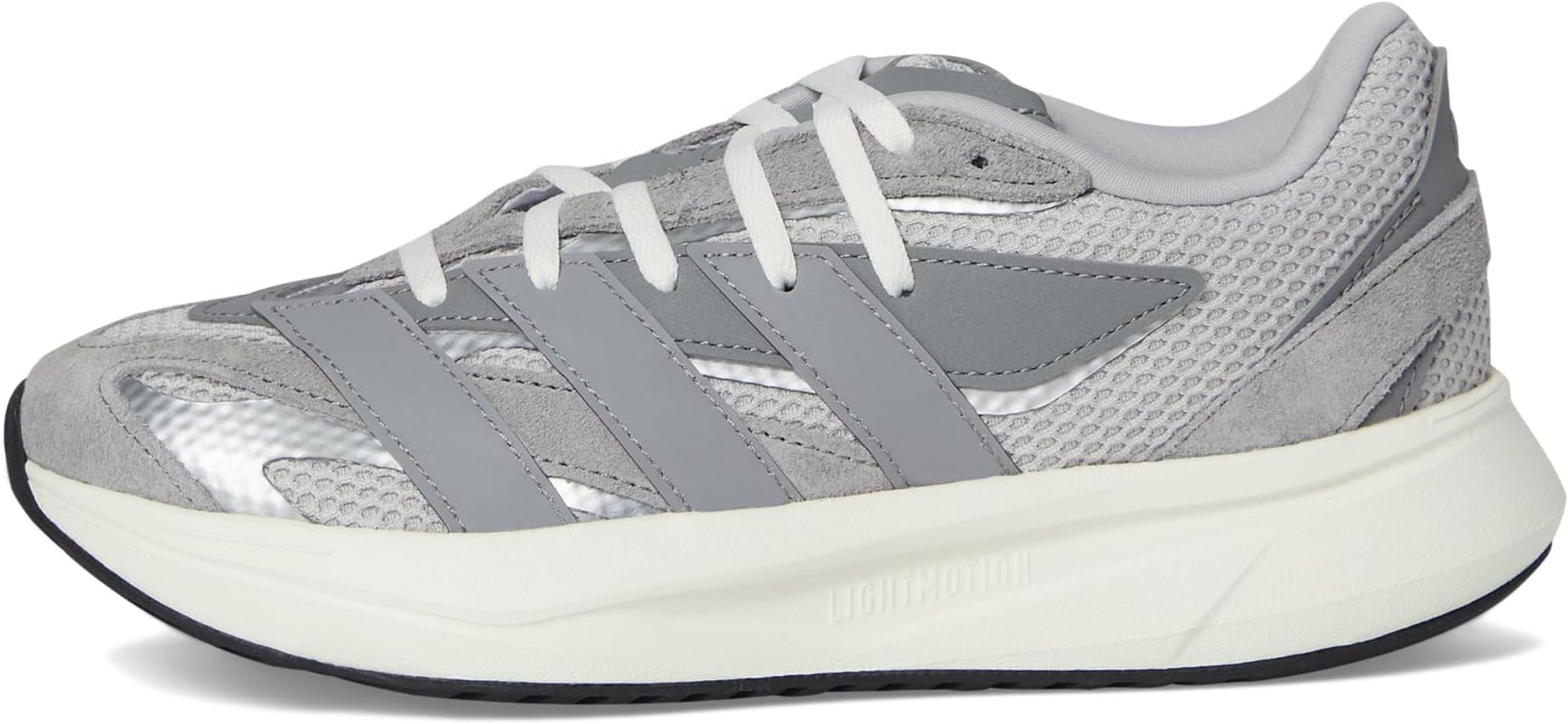 Кроссовки Adidas Kids Lightstride Sportswear Shoes, Grey/Grey/Silver Metallic — фото 4