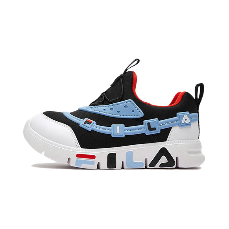 

FILA KIDS Скользостойкие амортизирующие низкие детские тренировочные кроссовки Black White для детей 3-7 лет