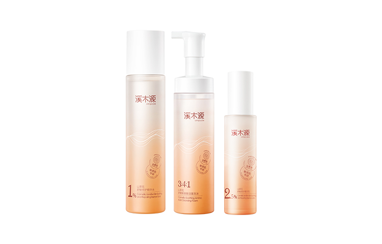 Simpcare Набор лосьонов Camellia Allergy Relief Repairing Serums Water для восстановления, стабилизации и увлажнения: вода+эмульсия+очищающий лосьон — фото 2