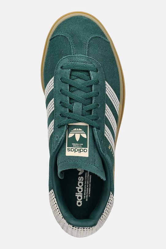 Замшевые кроссовки Gazelle Bold W Adidas Originals, зеленый — фото 4