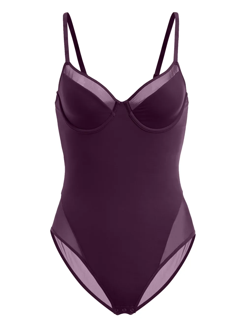 

Боди с прозрачной вставкой Wolford, фиолетовый