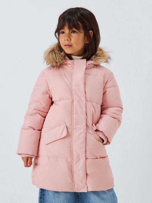 

Детское утепленное дождевик пальто John Lewis, Light Pink