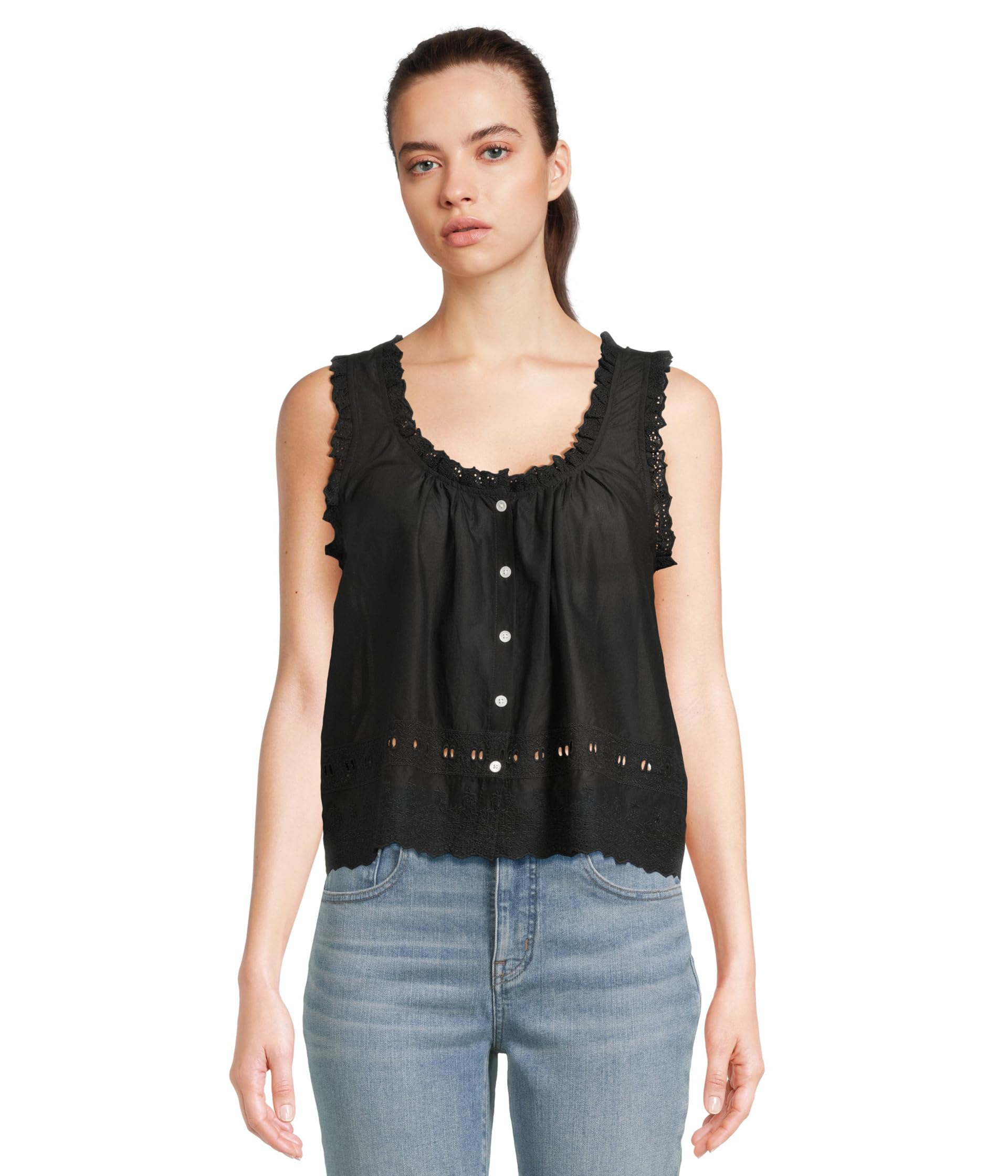 

Топ Madewell Jenny Top, цвет Jet Black