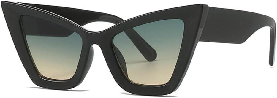 

Солнцезащитные очки UV400 - увеличенный размер "кошачий глаз" с градиентной расцветкой, подходят для женщин и мужчин, для бега и занятий спортом на открытом воздухе UYPTK, Black Green Tea