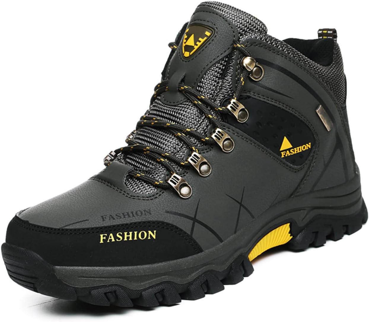 

Мужские зимние походные ботинки Lanverth, теплые снежные ботинки, высокие противоскользящие туфли для трекинга, рыбалки и кемпинга, зеленый